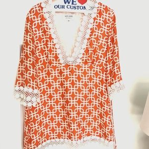 Orange and White Tunic